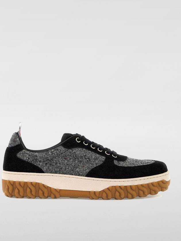 Letterman Tweed Low Top Sneakers Black - THOM BROWNE - BALAAN 2