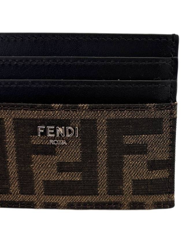 FF Logo Card Wallet Brown - FENDI - BALAAN 5