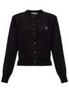 Bold Fox Head Patch Regular Cardigan Black - MAISON KITSUNE - BALAAN 2