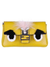 Monster Leather Shoulder Bag Yellow - FENDI - BALAAN 1