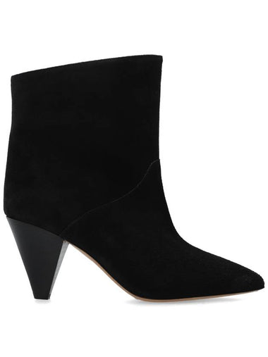 Isabel Marant Suede Heeled Boots Loline, Women's, Black - ISABEL MARANT - BALAAN 1