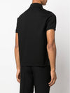 Men's Monogram Cotton Short Sleeve Polo Shirt Black - SAINT LAURENT - BALAAN.