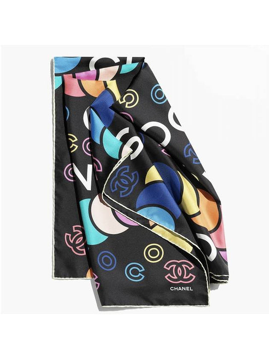 Silk Scarf Black Multicolor AA9676 B15027 NT424 - CHANEL - BALAAN 2