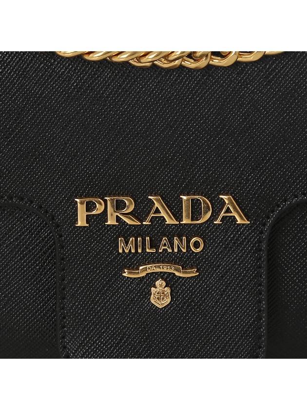 Saffiano Chain Cross Bag Black - PRADA - BALAAN 7