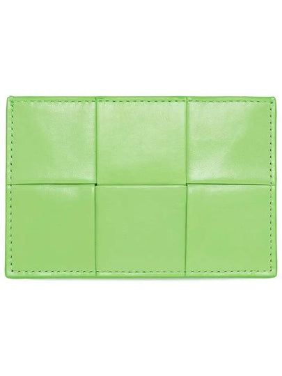 Maxi Intrecciato Leather Card Wallet Light Green - BOTTEGA VENETA - BALAAN 2