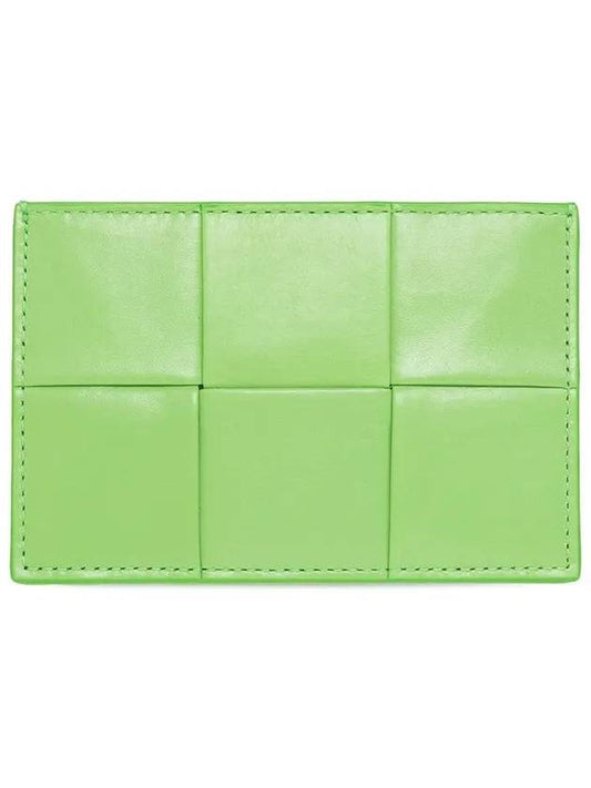 Maxi Intrecciato Leather Card Wallet Light Green - BOTTEGA VENETA - BALAAN 2