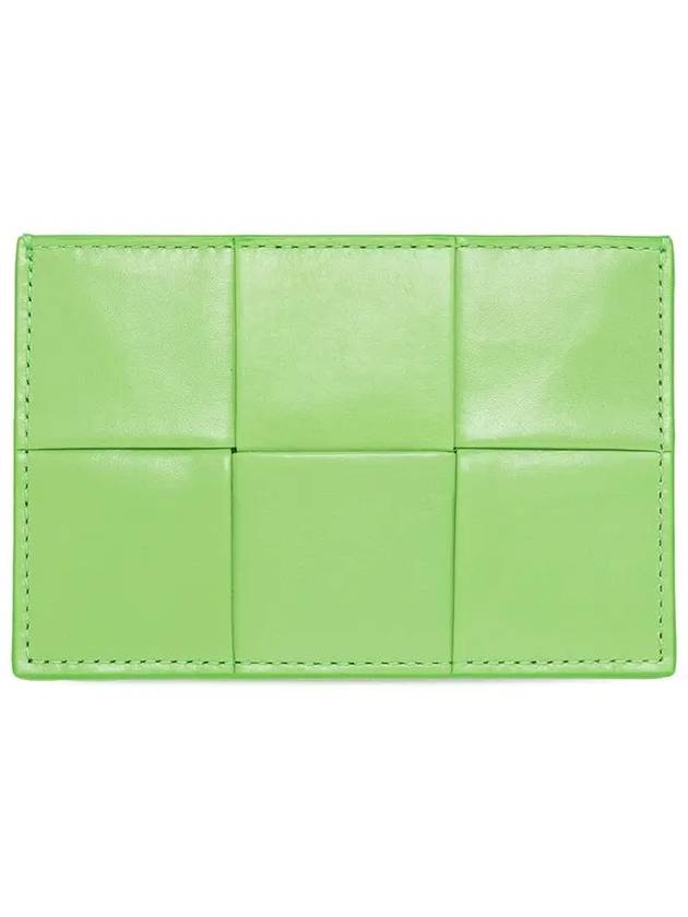 Maxi Intrecciato Leather Card Wallet Light Green - BOTTEGA VENETA - BALAAN 3