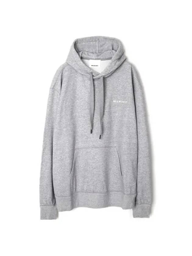 Marcello Embroidered Logo Hoodie Grey - ISABEL MARANT - BALAAN 1