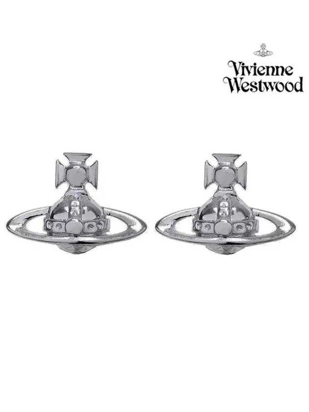 Lorelei Stud Brass Earrings Silver - VIVIENNE WESTWOOD - BALAAN 3