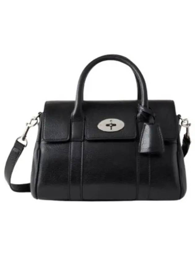 Bayswater Shine Leather Tote Bag Black - MULBERRY - BALAAN 2