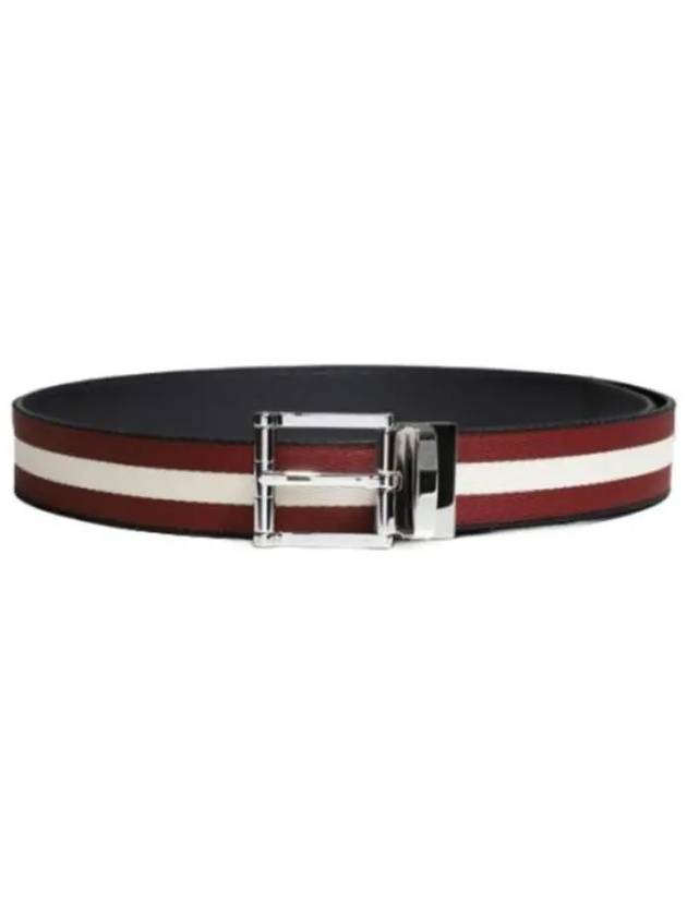 Logo Taylan 35MM Casual Reversible Belt Black Red - BALLY - BALAAN 2