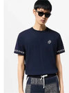 Signature short sleeve crew neck t shirt navy blue 1AFXJO - LOUIS VUITTON - BALAAN 3