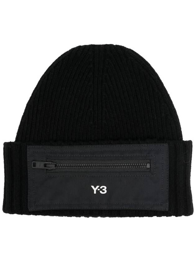 Y-3 Adidas Logo-Print Beanie - ADIDAS - BALAAN 1