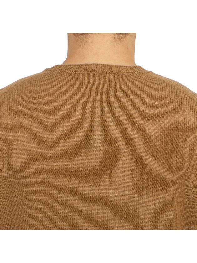 Crew Neck Lambswool Knit Top Brown - DRUMOHR - BALAAN 8