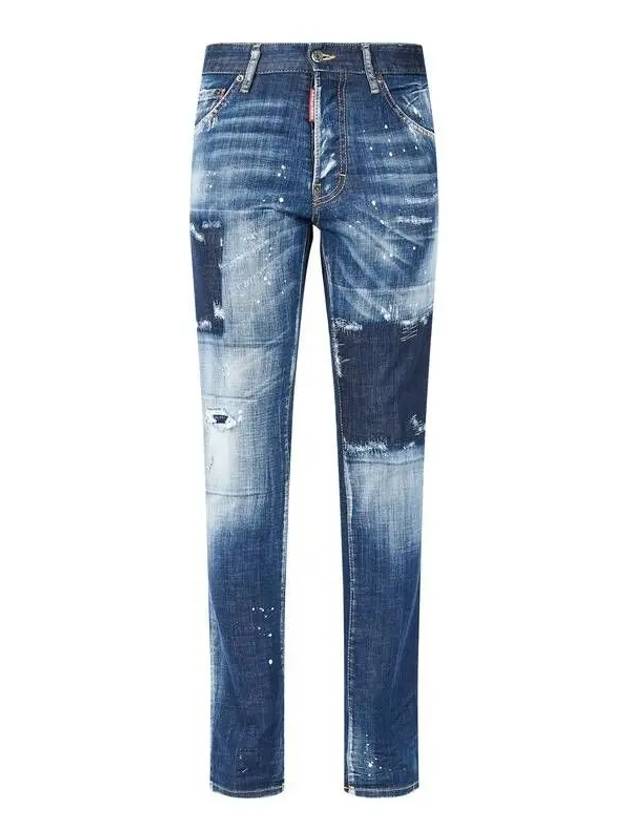 Men s Patchwork Washed Cool Guy Jeans Blue - DSQUARED2 - BALAAN 1