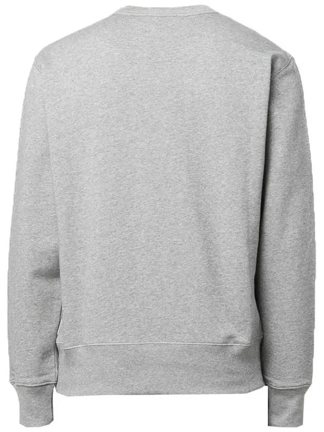 Face Patch Crew Neck Sweatshirt Melange Grey - ACNE STUDIOS - BALAAN 4