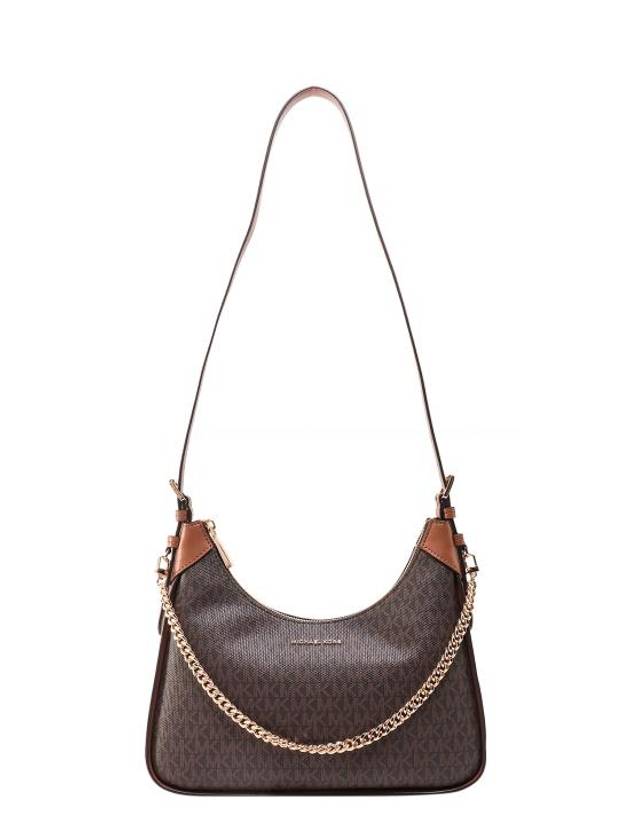 Wilma Monogram Chain Shoulder Bag Brown - MICHAEL KORS - BALAAN 1