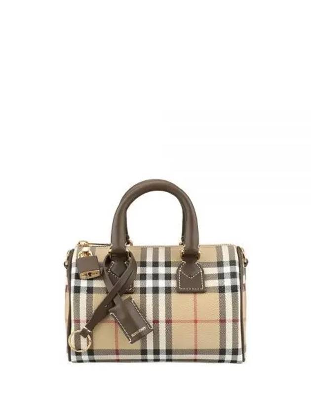 Mini Check Bowling Shoulder Bag Beige - BURBERRY - BALAAN 2