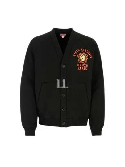 Tiger Academy Cotton Cardigan Black - KENZO - BALAAN 2