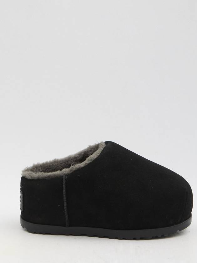 Pumped Fur Slide Sandals Black - UGG - BALAAN 1