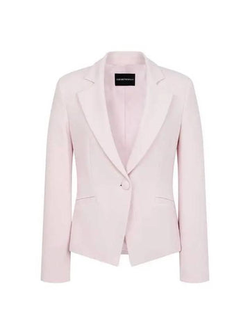 Women s Easy No Cheat Single Jacket Light Pink - EMPORIO ARMANI - BALAAN 1