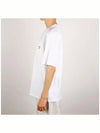 Triangular Logo Cotton Short Sleeve T-shirt White - PRADA - BALAAN 4