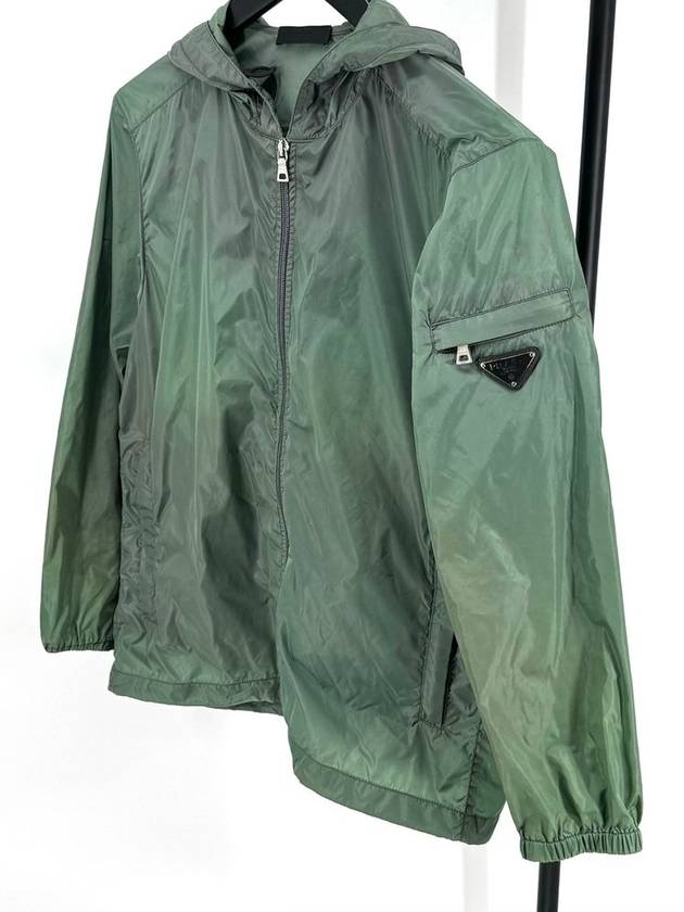 Nylon triangle logo windbreaker hood jacket size S - PRADA - BALAAN 3