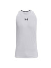 Men's Baseline Cotton Tank Sleeveless White - UNDER ARMOUR - BALAAN 1