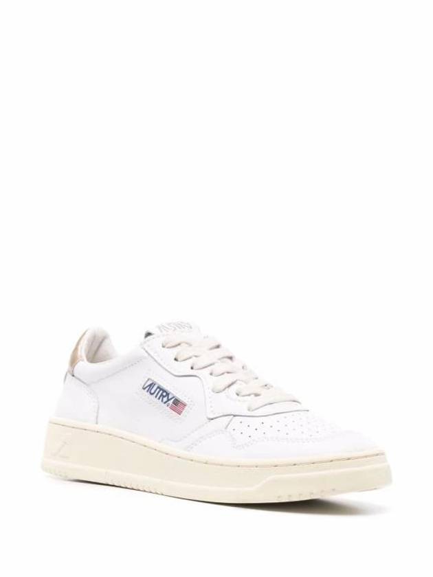 Medalist Goatskin Low Top Sneakers Gold White - AUTRY - BALAAN 3