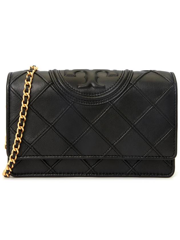 Fleming Soft Chain Long Wallet Bag Black - TORY BURCH - BALAAN 2