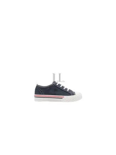 Cotton Lace-Up Low Top Sneakers Navy - THOM BROWNE - BALAAN 2