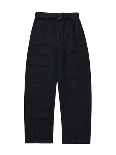 Twisted Belted Pants Heavy Denim Black - LEMAIRE - BALAAN 2