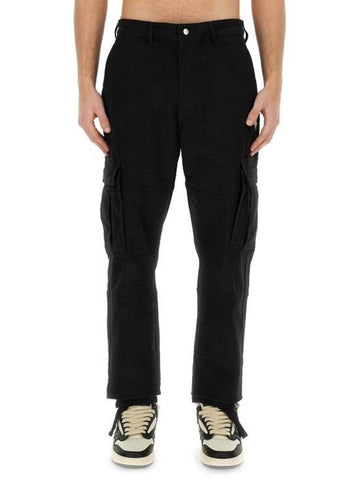 Straight Pants CMCF014S24FAB001 1001 BLACK - MARCELO BURLON - BALAAN 1