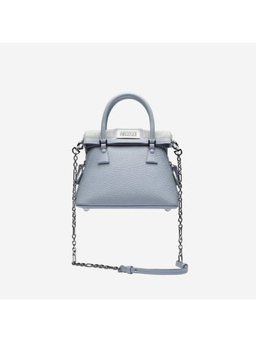 5AC Classique Micro Tote Bag Pale Blue - MAISON MARGIELA - BALAAN 1