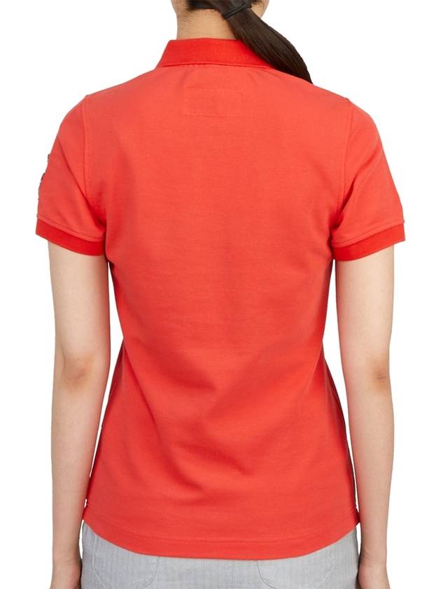 Women's Goody Emblem Short Sleeve PK Shirt Orange - HORN GARMENT - BALAAN 5