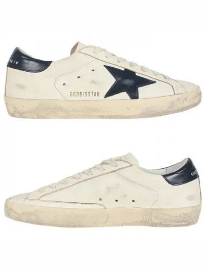 Superstar Beige Night Blue Heel Tab Sneakers - GOLDEN GOOSE - BALAAN 2