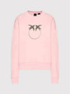 Bird beads logo sweatshirt melange pink women 1G17E3 Y7TM O53 - PINKO - BALAAN 2