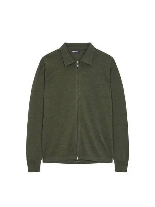 Men Collection Nile Merino Zip Cardigan Green 271787 - J.LINDEBERG - BALAAN 1