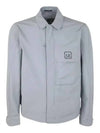 Metropolis Logo Patch Shirt Zip Up Jacket Grey - CP COMPANY - BALAAN 2