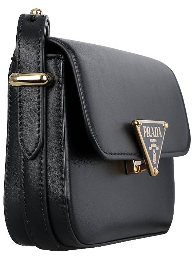 Leather Shoulder Bag Black - PRADA - BALAAN 5