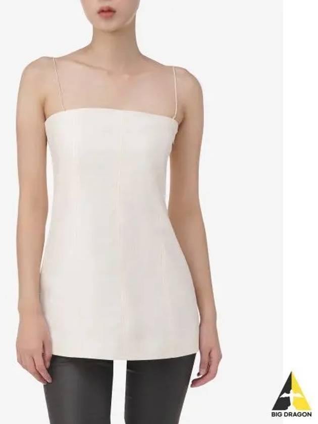 Slip zip up square neck tank top N04HW501 - HELMUT LANG - BALAAN 2