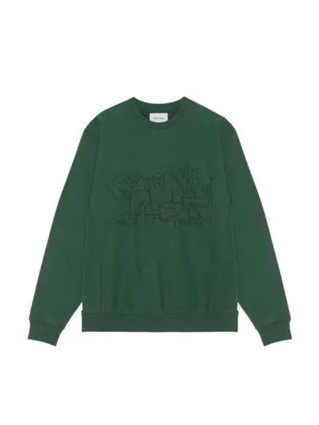 Francis crew neck dark green - PALMES - BALAAN 1