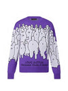 Studio Jacquard Crew Neck Knit Top Purple - LOUIS VUITTON - BALAAN 2