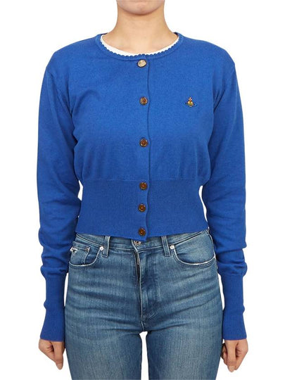 Bea Cropped Cardigan Blue - VIVIENNE WESTWOOD - BALAAN 2