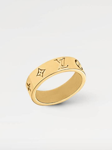 LV Mosaic Thin Ring Gold M1505M - LOUIS VUITTON - BALAAN 1