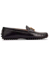 Logo Driving Shoes Black - TOD'S - BALAAN.