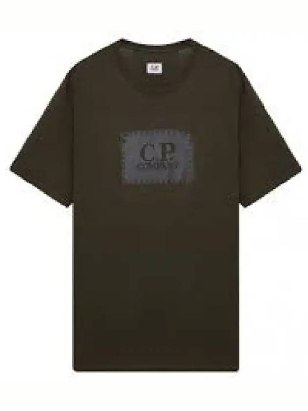 30/1 Jersey Label Style Logo Short Sleeve T-Shirt Green - CP COMPANY - BALAAN 2