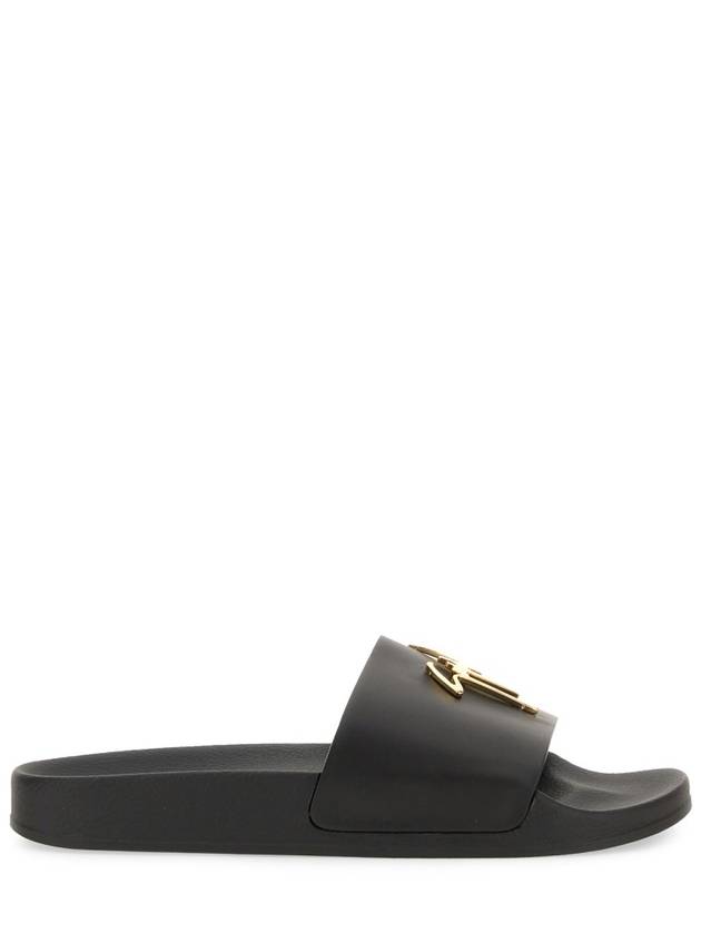 BRETT SLIDE SANDAL WITH LOGO - GIUSEPPE ZANOTTI - BALAAN 2