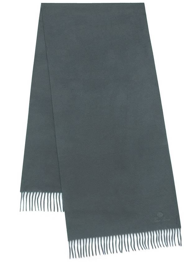 Grande Unita Cashmere Scarf Green - LORO PIANA - BALAAN 3