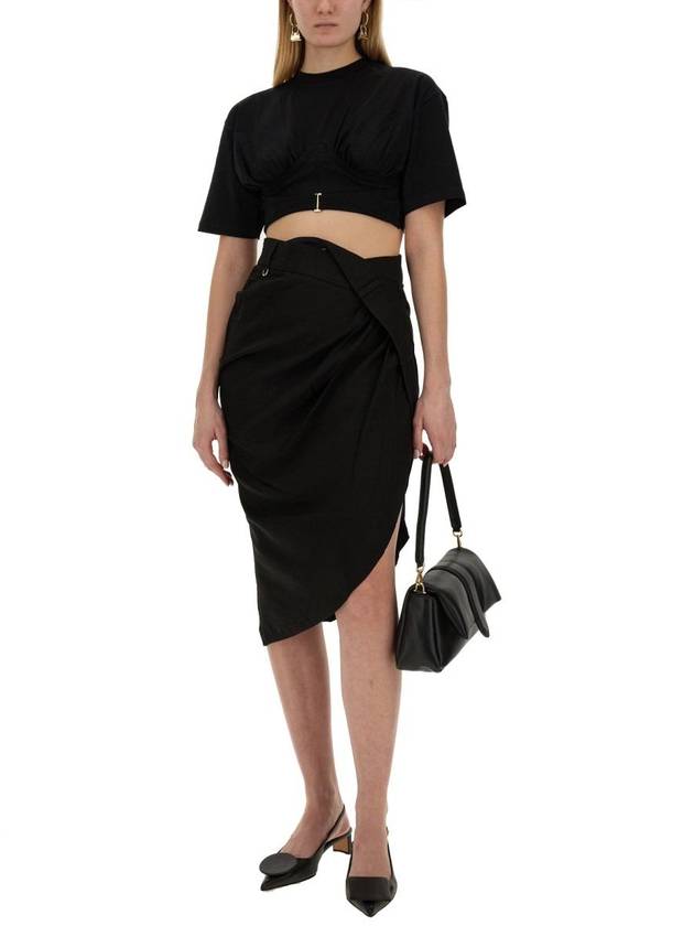 Short Skirt 241SK0471020990 BLACK BLACK - JACQUEMUS - BALAAN 3